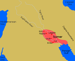 Sumerians+map